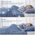 thumbnail image 4 of CHOSHOME Cooling Blanket for Hot Sleepers Q-Max >0.5 Lightweight Summer Cold Thin Blankets for Sleeping, Hot Flashes Night Sweats, Soft Blanket (King Size 90"x 108") Blue, 4 of 7