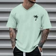 thumbnail image 2 of Playeras Interiores Hombre Cuello V Camisa Corta Con Estampado De Mapa De Primavera Y Verano Para Hombre, Camisa Con Solapa Totalmente Estampada Y Bolsillo, 2 of 4