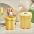 thumbnail image 3 of BRIGHTFUFU Basurero Pequeño De Escritorio Amarillo Con Ideal Para Dormitorio Y Simple, 3 of 8