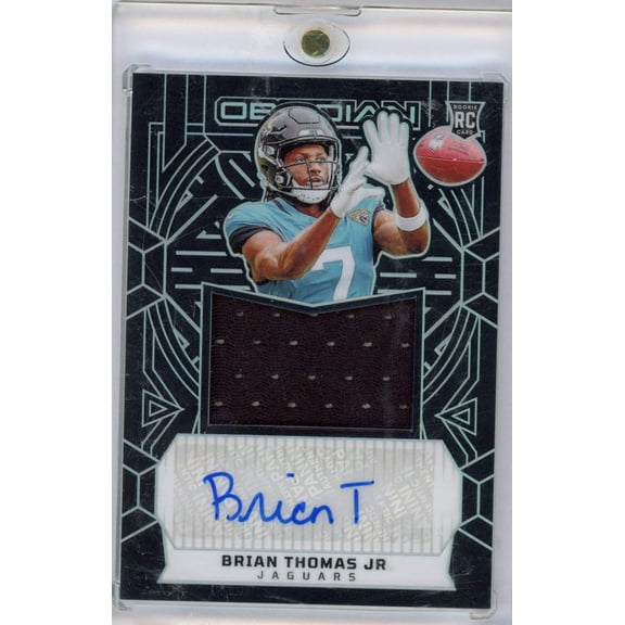 2024 Panini Obsidian Brian Thomas Jr #RJJBTJ Rookie Patch Auto /299 Rookie RC Football Card