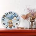 thumbnail image 6 of Bear Balloon Clouds 10 inch Wall Clocks Non Ticking Easy to Read Battery Decorative for Home Bathroom Kitchen Bedroom Living Room, 6 of 8