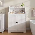 thumbnail image 2 of Asofer Bathroom Storage Cabinet Freestanding Floor Cupboard with 2 Doors, 2 Adjustable Shelves, White, 2 of 9
