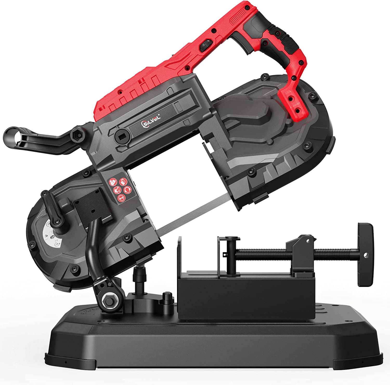 SILVEL Portable Band Saw, 1100W Band Saw for Cutting Metal, Variable