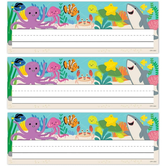 Creative Teaching Press Sea Friends Name Plates, 36 Per Pack, 3 Packs