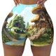 thumbnail image 2 of Fotbe Cartoon Mushroom House Shorts Sin Costuras – Shorts Deportivos de Cintura Alta para Mujer, Elásticos para Gimnasio, Yoga, Running o Ciclismo-X-Large, 2 of 8