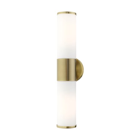 

Livex Lighting 16562 Lindale 2 Light 4 Wide Commercial Vanity Light - Brass
