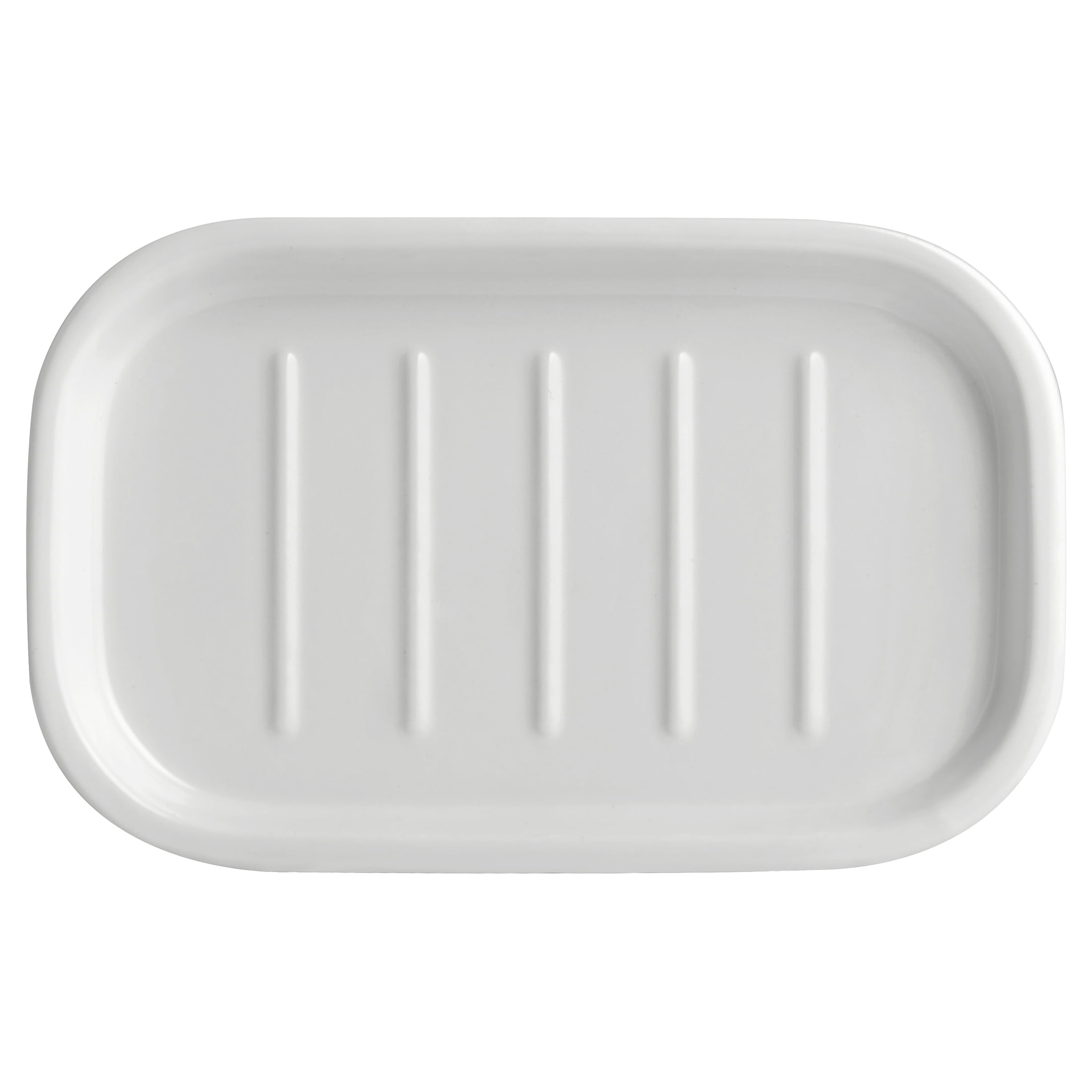 Mainstays Basic Rectangular Ceramic Soap Dish White