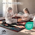 thumbnail image 4 of ODIKA 2'x3' Machine Washable Non-Slip Area Rug, Elegant Floral Dragon Aesthetic High Traffic Rug, Black, 18434, 4 of 7