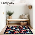 thumbnail image 3 of ODIKA 5'x7' Machine Washable Non-Slip Area Rug, Hearth Enchanted Night Magical Gnome Family Arrangement High Traffic Rug, Red, 731626, 3 of 7