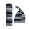 aden + anais snuggle knit swaddle gift set navy stripe