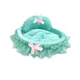 thumbnail image 3 of Cama de encaje para gatos, alfombrilla para sofá, pajarita, suministros encantadores, cojín, cama grande para perros, sofá, perrera, cama para dormir , VERDE, l Yinane princesa cama, 3 of 8