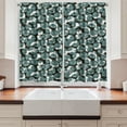 thumbnail image 2 of Ambesonne Abstract Kitchen Curtains, Swirl Circle Sketch Art, 55"x45", Grey Teal and Dark Taupe, 2 of 3