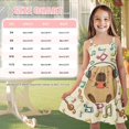thumbnail image 5 of Uourmeti Capybara and Pink Love Print Girls Summer Dresses Cute Spaghetti Strap Flowy Tiered Dress 5-6T Kids Kawaii Clothes Causal A Line Midi Dress for Party School Beach, 5 of 7