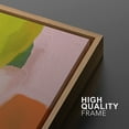 thumbnail image 4 of IDEA4WALL Framed Canvas Print Vibrant Pink Orange Pastel Watercolors Abstract Wall Art Modern Artwork Decor Bohemian Colorful Relax/Zen for Living Room, Bedroom - Natural 24"x36", 4 of 5