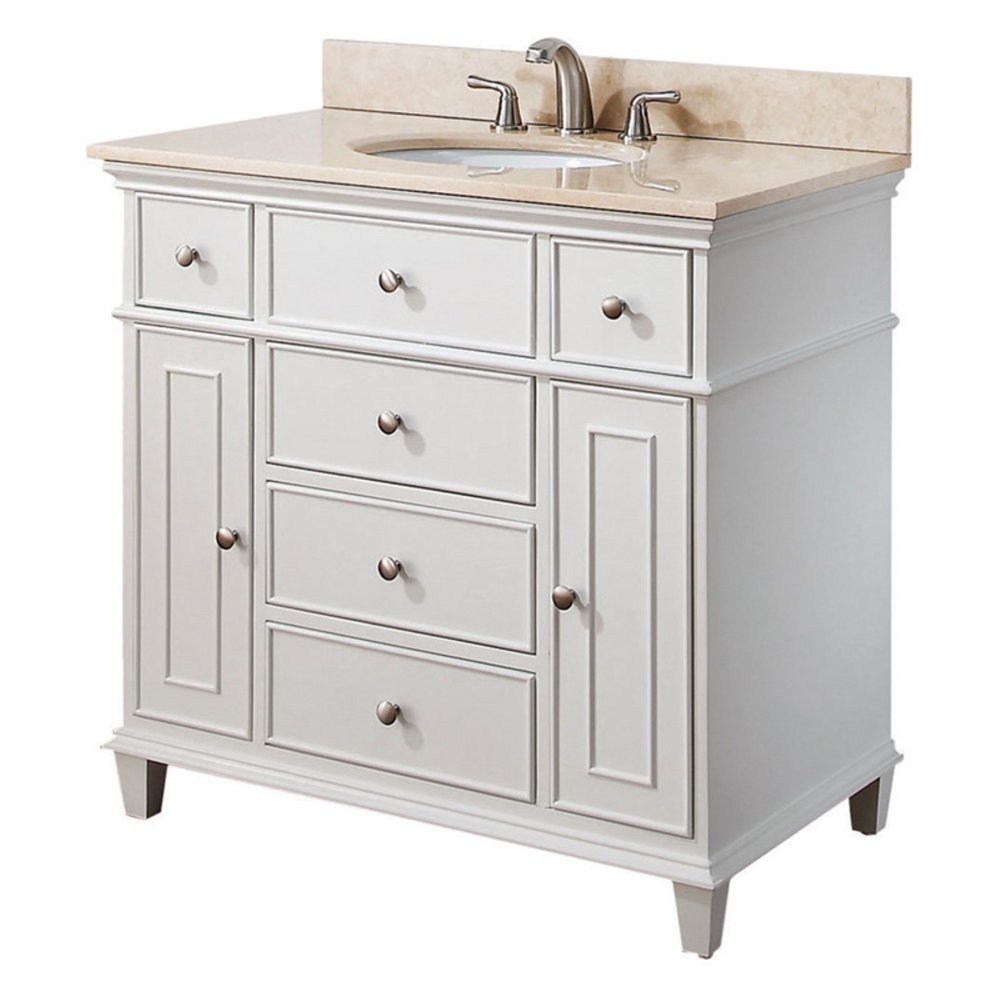 Avanity WINDSORV36WT Windsor 36 in. Single Bathroom Vanity White Avanity WINDSORV36WT Windsor 36 in. Single Bathroom Vanity White