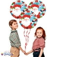 thumbnail image 2 of PMU Christmas Ho Ho Ho Santa 18 Inch Mylar-Foil Balloon Pkg/25, 2 of 6