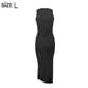 thumbnail image 2 of Vestido ajustado hasta la rodilla sin mangas con cuello simulado para mujer, 2 of 7