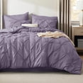 thumbnail image 3 of Juego de edredón Bedsure, tamaño completo, 7 piezas, color morado grisáceo, 3 of 9