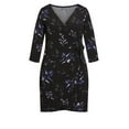 thumbnail image 3 of Avenue Womens Plus Knee Length Floral Wrap Dress, 3 of 4