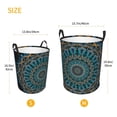 thumbnail image 5 of Balery Mandala Round Laundry Basket with Handles Waterproof Freestanding Laundry Hamper for Clothes Toys in the Dorm and Family-Small, 5 of 8