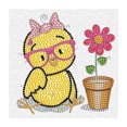 thumbnail image 1 of Cuadros Decorativos Cuadro de arte de cristal redondo completo de animales de dibujos animados de pintura de diamante DIY (DXZ061) Sywqhk Nuevos Originales, 1 of 9