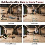 Home Gym Equipment, Dip Station Adjustable Height Heavy Duty Multi-Function Fitness Training Equipment, Black Exercise Equipment,Steel Fitness Equipment