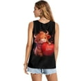 thumbnail image 2 of FUIALDOLG Love Hearts Highland CowTank Tops for Women Summer Sleeveless T-shirt Loose Fit Breathable Tunic Tops Basic Vest Soft Comfort Blouse Valentines Day Costume,M, 2 of 7