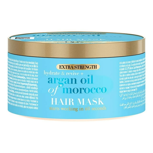 Mascarilla capilar Ogx con aceite de argán y morocco extra fuerte 300 ml