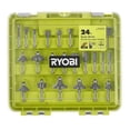 thumbnail image 1 of Juego de brocas para fresar RYOBI de 24 piezas con funda con punta de carburo, 1 of 1