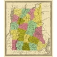 thumbnail image 2 of Greenleaf 12x13 Black Ornate Wood Framed with Double Matting Museum Art Print Titled - Vermont, New Hampshire - Greenleaf 1840, 2 of 4
