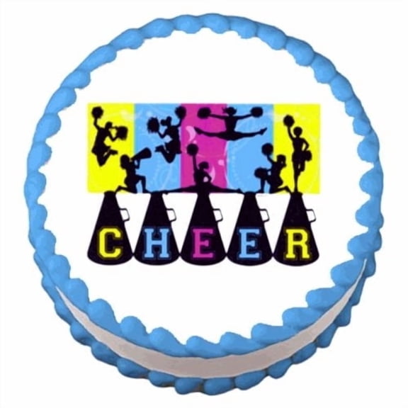 Cheer Edible Image Icing Cake Topper for Quarter Sheet Cake, by TNCT