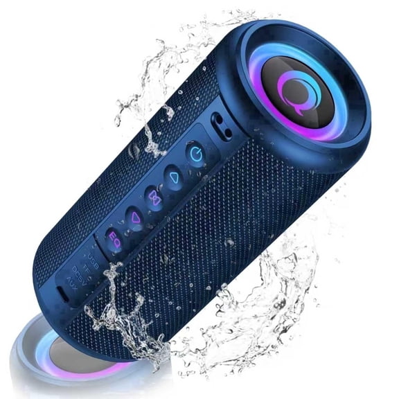 Cillso Portable Bluetooth Speaker, 2026 Bluetooth 5.4, 20W HD Stereo Sound, 20H Playtime, RGB LED Lights, IPX7 Waterproof, TWS Pairing, Wireless Outdoor Speaker for Home, Party, Camping (Blue)