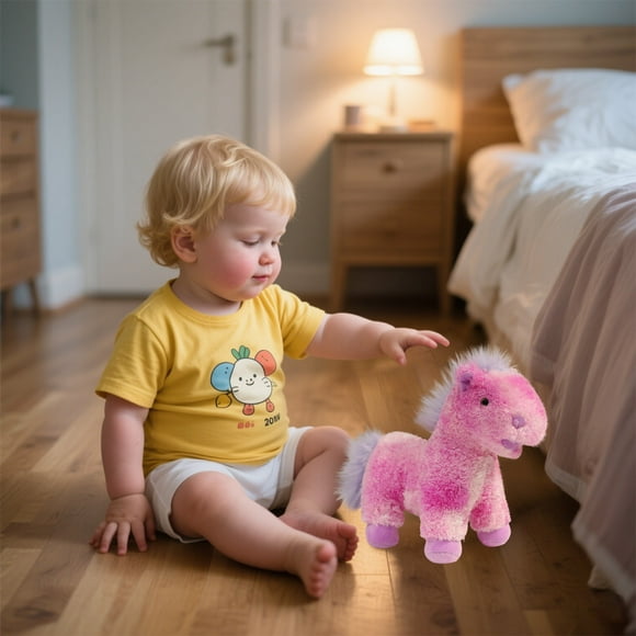 Cartoon Simulation Rainbow Horse Toys Zodiac Horse Mascots Birthday For Boys And Children