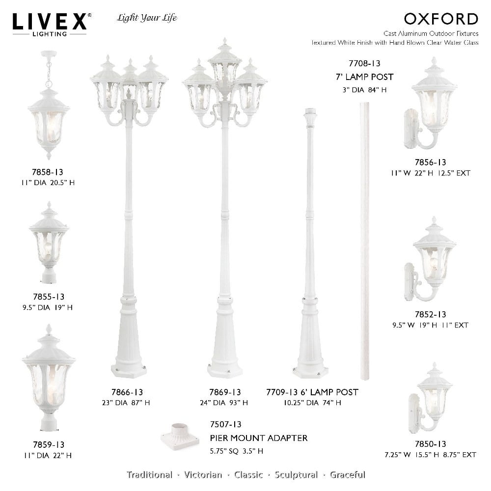 Livex Lighting - Oxford - 4 Light Outdoor Post Light in Style - 23 Inches wide