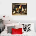 thumbnail image 5 of HENGT Rooster Hen And Chicks in The Yard Wall Art Canvas Print Posters Home Decor Painting Pictures Living Room Bedroom Decorative, 5 of 6