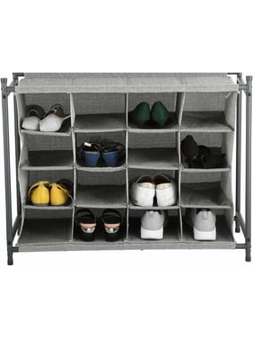 Better Homes & Gardens Charleston Collection 16-Pair Shoe Organizer Spray Gun Copper Ash