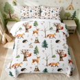 thumbnail image 2 of Erosebridal Fox Twin Quilt Set for Boys Girls, Forest Animals Twin Coverlet Set, 2pcs 1 Bedspread and 1 Pillowcase, 2 of 7