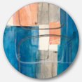 thumbnail image 1 of Designart 'Modern Simply Blue' Geometric Metal Circle Wall Art - Disc of 36, 1 of 5