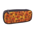 thumbnail image 2 of Picia Sunflower4 Pattern Large Capacity PU Leather Pencil Case Organizer Pen Marker Holder Double Zipper Storage Bag Big Pencil Pouch for College Office, 2 of 6