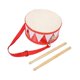 thumbnail image 2 of Tambor de mano de doble cara, bombo con bloques de percusión para baquetas, para uso doméstico. rojo, 2 of 9