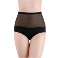 thumbnail image 2 of dazeni Women's Briefs Underwear Sheer Mesh Lace High Waisted Panty Seamless Soft Stretch Tummy Control Briefs Full Coverage Ladies Panties Large, 2 of 5
