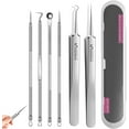 thumbnail image 1 of Fecong Tweezers, Fecong Stainless Steel Blackhead Removal Kit 3 Tweezers, Stainless Steel Acne Removal Kit, Blackhead Remover Tools, Precision Stainless Steel Blackhead Remover Kit, 1 of 8