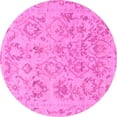 thumbnail image 1 of Ahgly Company Indoor Round Oriental Pink Traditional Area Rugs, 7' Round, 1 of 4