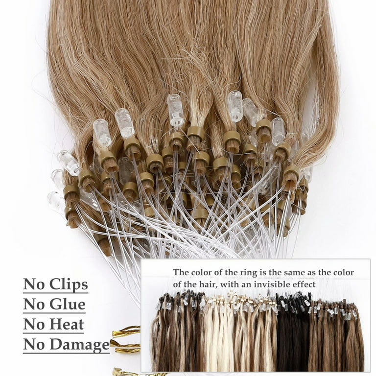 Benehair 100% Real Remy Human Hair Extensions Micro Ring I Tip