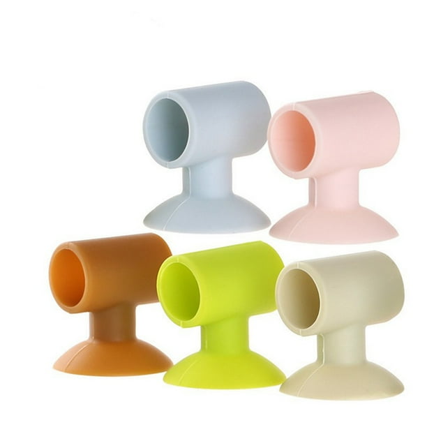 10 protectores de silicona anticolisión para pomos de puerta. Evitan eficazmente daños en paredes o mesas causados por pomos (color aleatorio).