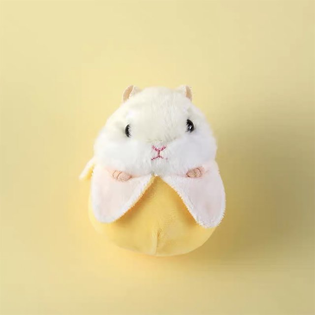 Juguete Colgante de muñeco de hámster pequeño, llavero de juguete de peluche, bolso escolar colgante, muñeco de hámster AMMAO MXZZ23418A5032