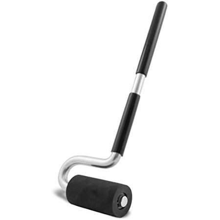 Fulton Long Handle J Roller with Thick Rubber Roller 1-1/2” in Diameter by 2-7/8” Wide For Veneers Laminate Wall Coverings and Edge Banding for Maximum Pressure Adhesion
