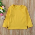 thumbnail image 5 of Douhoow Toddler Boys Girls Tops Kids Solid Cotton  Long Sleeve T-shirt, 5 of 8