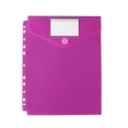 thumbnail image 1 of Cosmug Professional Vertical Ring Binder Folders | Plastic with Button Close & Removable Labels | Letter Size | 11 Hole Fit | 8 Color Options, Pink, 1 of 6