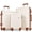 Ivory, variant on Ivory ABS Hardshell 3-Piece Spinner Luggage Set with TSA Lock 20" 24" 28" - L 29 in x W 19.6 in x H 12 in
